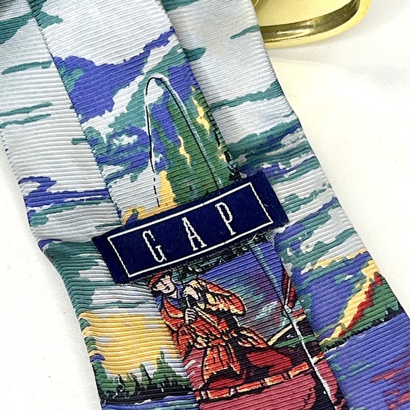 GAP Canoe Fishing Tie, 100% Silk - Picture 4 of 4